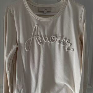 LOFT women's white/cream sweater